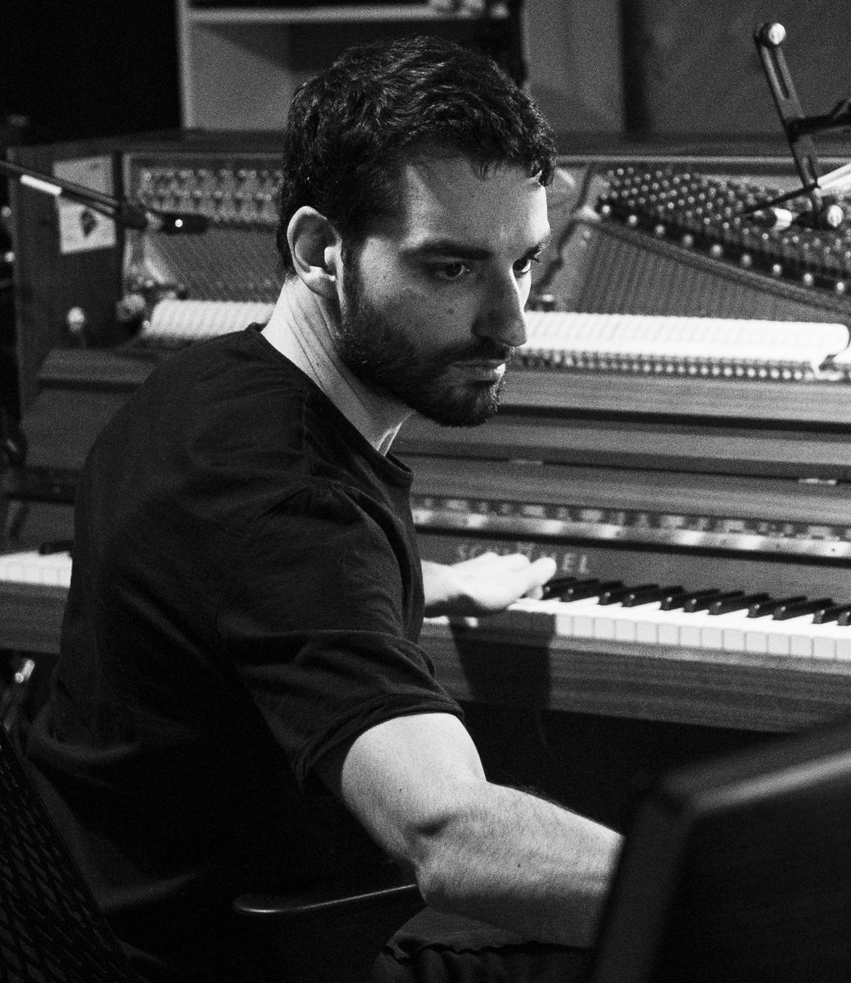 Dmitry Selipanov at the studio console
